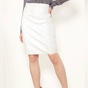 Express Elegant White Pencil Skirt